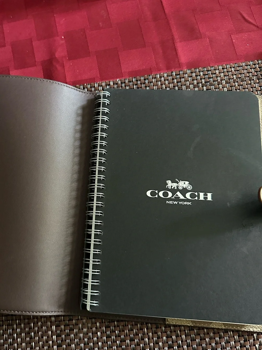 Coach Snap Notebook in signature Canvas